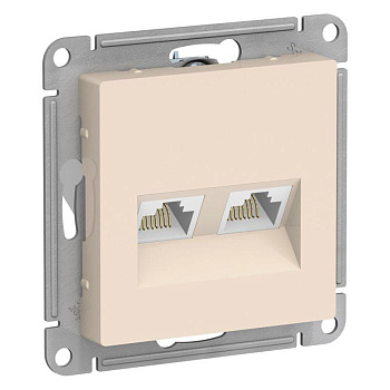 Розетка компьютерная 2-м AtlasDesign RJ45 кат.5E механизм беж. SchE ATN000285 Розетка компьютерная 2-м AtlasDesign RJ45 кат.5E механизм беж. SchE ATN000285