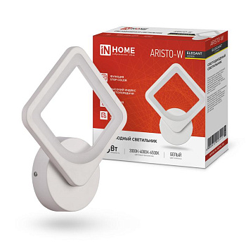 Светильник светодиодный ELEGANT ARISTO-W 15Вт 230В 3000-6500К 1050лм STEP COLOR бел. IN HOME 4690612043111 Светильник светодиодный ELEGANT ARISTO-W 15Вт 230В 3000-6500К 1050лм STEP COLOR бел. IN HOME 4690612043111