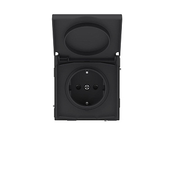 Розетка силовая KANT IP44 2P+E защ. шторки с крышкой черн. уголь DKC 7012013