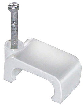 Скоба крепежная плоская 6мм пластик. (уп.100шт) IEK USK21-06-100