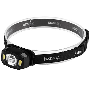 Фонарь налобный AccuH3-L5W-bk 5Вт LED + 2хRED SMD IP54 аккумулятор 1200мА.ч 5 режимов: 100проц. 180лм 3.5ч/50проц. 110лм 5.5ч/30проц. 65лм 15ч/красн. 28ч/мигающ. красн. 12ч управл. жестами черн. JazzWay 5036703 Фонарь налобный AccuH3-L5W-bk 5Вт LED + 2хRED SMD IP54 аккумулятор 1200мА.ч 5 режимов: 100проц. 180лм 3.5ч/50проц. 110лм 5.5ч/30проц. 65лм 15ч/красн. 28ч/мигающ. красн. 12ч управл. жестами черн. JazzWay 5036703