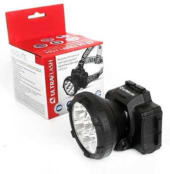 Фонарь налобный аккумуляторный LED 5362 (220В 7LED 2 режима; черн.) Ultraflash 11256 Фонарь налобный аккумуляторный LED 5362 (220В 7LED 2 режима; черн.) Ultraflash 11256