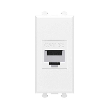 Розетка компьютерная 1мод. Avanti "Белое облако" RJ45 кат.5E без шторок модульная механизм DKC 4400661 Розетка компьютерная 1мод. Avanti "Белое облако" RJ45 кат.5E без шторок модульная механизм DKC 4400661