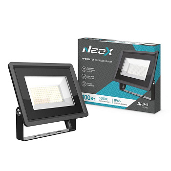 Прожектор светодиодный ДДО-8 100Вт 230В 6500К 10500лм 105лм/Вт IP65 NEOX 4690612037097 Прожектор светодиодный ДДО-8 100Вт 230В 6500К 10500лм 105лм/Вт IP65 NEOX 4690612037097