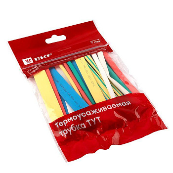 Набор трубок термоусадочных ТУТ 4/2; 6/3; 8/4; 10/5; 12/6 (7 цветов по 5шт 100мм) PROxima EKF tut-n-4-r Набор трубок термоусадочных ТУТ 4/2; 6/3; 8/4; 10/5; 12/6 (7 цветов по 5шт 100мм) PROxima EKF tut-n-4-r