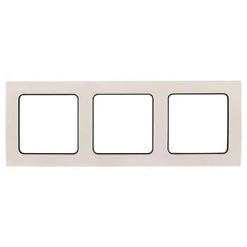 Рамка 3-м Стокгольм бел. с линией цвета черн. PROxima EKF EZM-G-304-20