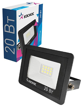 Прожектор светодиодный 20Вт 6500К IP65 1600лм КОСМОС K_PR5_LED_20 Прожектор светодиодный 20Вт 6500К IP65 1600лм КОСМОС K_PR5_LED_20