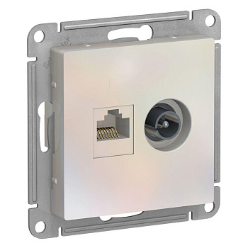 Механизм розетки компьютерной RJ45+TV 2-м AtlasDesign CAT.5e жемчуж. SchE ATN000489 Механизм розетки компьютерной RJ45+TV 2-м AtlasDesign CAT.5e жемчуж. SchE ATN000489