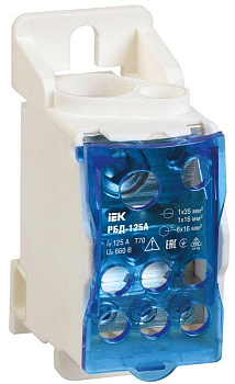 Блок распределительный на DIN-рейку РБД-125А IEK RBD-125 