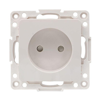 Механизм розетки 1-м СП Стокгольм 10А IP20 без заземл. защ. шторки бел. PROxima EKF EYR10-022-10