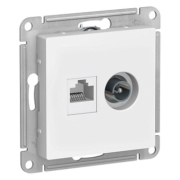 Механизм розетки компьютерной 2-м AtlasDesign RJ45 кат.5E+TV бел. SchE ATN000189 Механизм розетки компьютерной 2-м AtlasDesign RJ45 кат.5E+TV бел. SchE ATN000189
