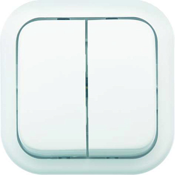 Выключатель 2-кл. ОП Валентина 10А IP20 А56-025 бел. Кунцево 7634