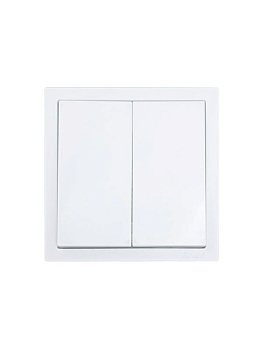 Выключатель 2-кл. СП ZIMA IP20 10А безвинт. зажим бел. LEZARD 704-0288-101QC