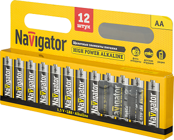 Элемент питания алкалиновый AA/LR6 94 782 NBT-NE-LR6-BP12 (блист.12шт) NAVIGATOR 94782 Элемент питания алкалиновый AA/LR6 94 782 NBT-NE-LR6-BP12 (блист.12шт) NAVIGATOR 94782