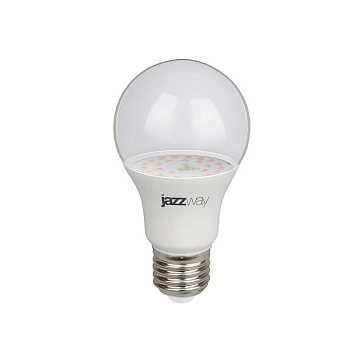 Лампа светодиодная PPG A60 Agro 9Вт грушевидная прозрачная E27 IP20 для растений clear JazzWay 5008946 Лампа светодиодная PPG A60 Agro 9Вт грушевидная прозрачная E27 IP20 для растений clear JazzWay 5008946