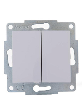 Механизм выключателя 2-кл. 1п СП Karina 10А IP20 бел. LEZARD 707-0288-101