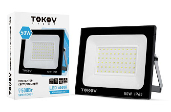 Прожектор светодиодный 50Вт 3400лм 6500К IP65 черн. TOKOV LIGHT TKL-FL/LED-50-6.5K-IP65 Прожектор светодиодный 50Вт 3400лм 6500К IP65 черн. TOKOV LIGHT TKL-FL/LED-50-6.5K-IP65