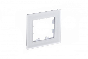 Рамка 1-м AtlasDesign Nature матов. стекло бел. SchE ATN330101