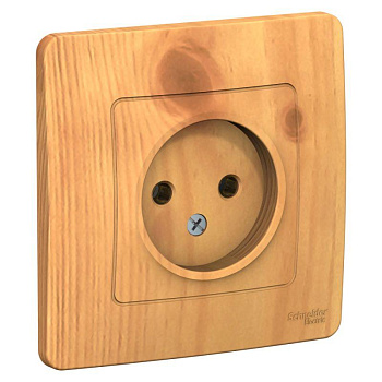 Розетка 1-м СП Blanca 16А IP20 250В без заземл. без защ. шторок ясень SchE BLNRS000015