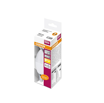 Лампа светодиодная LED Star Classic B 60 6.5W/827 6.5Вт свеча матовая 2700К тепл. бел. E14 550лм 220-240В пластик. OSRAM 4058075134171