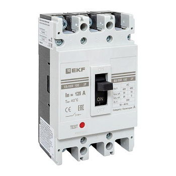 Выключатель автоматический 3п 100/125А 35кА ВА-99М PROxima EKF mccb99-100-125m