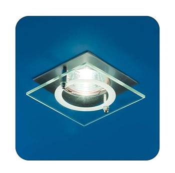Светильник Quartz 51 4 12 MR16 квадрат. с накладным стеклом матов. хром ИТАЛМАК IT8190