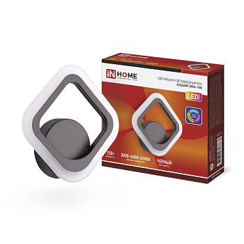 Светильник светодиодный ELEGANT ARIS-15B 15Вт 230В 3000-4000-6500К 1050лм STEP COLOR черн. IN HOME 4690612035338 Светильник светодиодный ELEGANT ARIS-15B 15Вт 230В 3000-4000-6500К 1050лм STEP COLOR черн. IN HOME 4690612035338