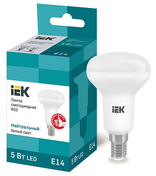 Лампа светодиодная ECO R50 5Вт 4000К бел. E14 450лм 230-240В IEK LLE-R50-5-230-40-E14 Лампа светодиодная ECO R50 5Вт 4000К бел. E14 450лм 230-240В IEK LLE-R50-5-230-40-E14