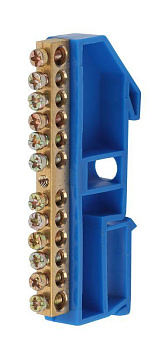 Шина N "ноль" на DIN-изол. ШНИ-6х9-12-Д NO-222-47 син. ЭРА Б0033428 