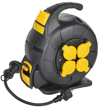 Удлинитель на катушке TWIST 4х10м с заземл. с крышк. автосмотка 16А IP44 КГ 3х1.5кв.мм УК10 2P+PE/10м 4 IEK TW-KP27-16-04-10-44 Удлинитель на катушке TWIST 4х10м с заземл. с крышк. автосмотка 16А IP44 КГ 3х1.5кв.мм УК10 2P+PE/10м 4 IEK TW-KP27-16-04-10-44