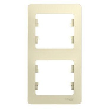 Рамка 2-м Glossa верт. беж. SchE GSL000206