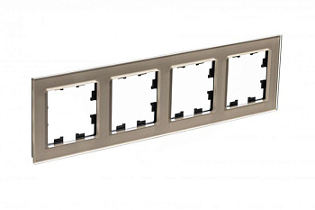 Рамка 4-м AtlasDesign Nature стекло шампань SchE ATN320504