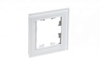 Рамка 1-м AtlasDesign Nature стекло бел. SchE ATN320101
