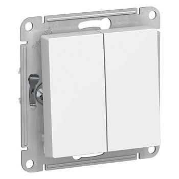 Механизм переключателя проходного 2-кл. СП AtlasDesign 10А IP20 (сх. 6/2) 10AX бел. SchE ATN000165