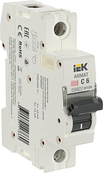Выключатель автоматический 1п C 6А M10N ARMAT IEK AR-M10N-1-C006