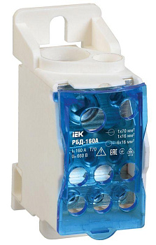 Блок распределительный на DIN-рейку РБД-160А IEK RBD-160 