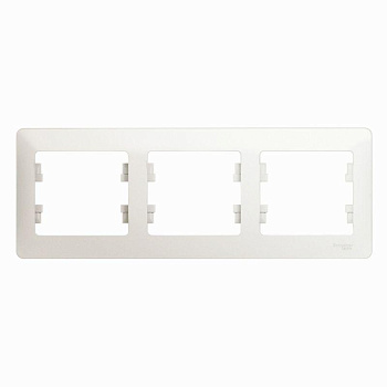 Рамка 3-м Glossa горизонт. перламутр SchE GSL000603