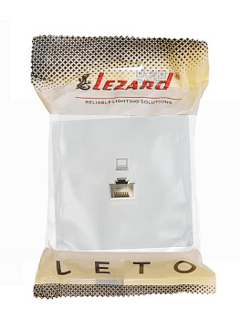 Розетка комп 1-мест. LETO бел. LEZARD 752-0200-139 Розетка комп 1-мест. LETO бел. LEZARD 752-0200-139