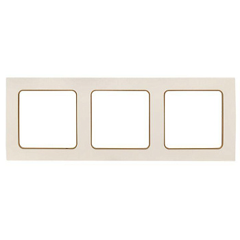 Рамка 3-м Стокгольм бел. с линией цвета шампань PROxima EKF EAM-G-302-20