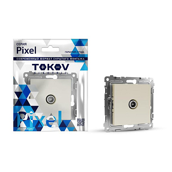 Коннектор TV СП Pixel механизм беж. TOKOV ELECTRIC TKE-PX-A1C-C02 Коннектор TV СП Pixel механизм беж. TOKOV ELECTRIC TKE-PX-A1C-C02