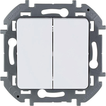 Механизм выключателя 2-кл. Inspiria 10А IP20 250В 10AX бел. Leg 673620