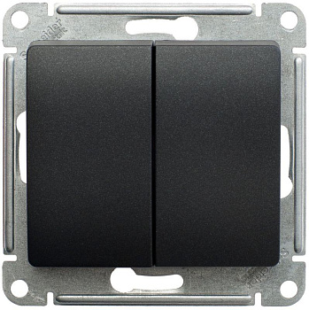 Механизм переключателя проходного 2-кл. СП Glossa 10А IP20 (сх. 6) 10AX антрацит SchE GSL000765