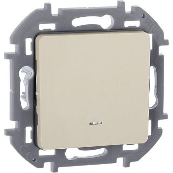 Механизм переключателя 1-кл. Inspiria 10А IP20 250В 10AX с подсветкой / индикацией сл. кость Leg 673661