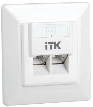 Розетка компьютерная 2-м СП RJ45 кат.5E FTP ITK CS2-1C5EF-2-1 Розетка компьютерная 2-м СП RJ45 кат.5E FTP ITK CS2-1C5EF-2-1