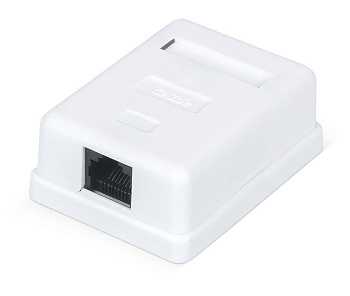 Розетка компьютерная RJ-45 WR-WS-8P8C-C5E-1 кат. 5e неэкранир. одинарная внешняя Dual IDC бел. WRline 505215 Розетка компьютерная RJ-45 WR-WS-8P8C-C5E-1 кат. 5e неэкранир. одинарная внешняя Dual IDC бел. WRline 505215