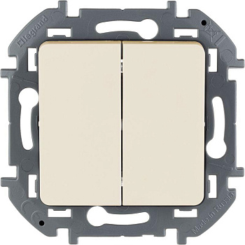 Механизм выключателя 2-кл. Inspiria 10А IP20 250В 10AX сл. кость Leg 673621