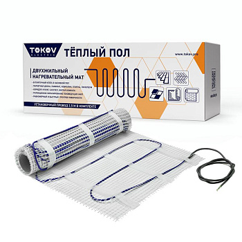 Комплект "Теплый пол" (мат) 150Вт/кв.м 6кв.м TOKOV ELECTRIC TKE-MAT150-900-6 Комплект "Теплый пол" (мат) 150Вт/кв.м 6кв.м TOKOV ELECTRIC TKE-MAT150-900-6