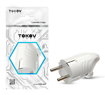 Вилка электрическая с заземл. с кольцом (ушком) 16А 250В IP20 бел. TOKOV ELECTRIC TKL-PLUZR-C01 Вилка электрическая с заземл. с кольцом (ушком) 16А 250В IP20 бел. TOKOV ELECTRIC TKL-PLUZR-C01