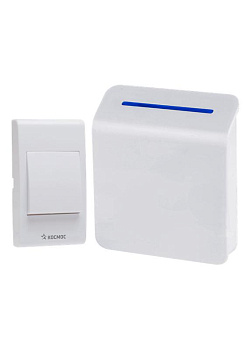 Звонок беспроводной полиф. 32 мелодии 150м питание: 1х23A (в комплекте) 2хAA (приобретается отдельно) бел. Космос KOC_AG306A 