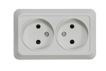 Розетка 2-м ОП Bolleto 7102 16А IP20 бел. ASD / IN HOME 4680005959822